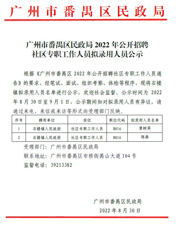 萝岗区民政局最新招聘信息全面解析